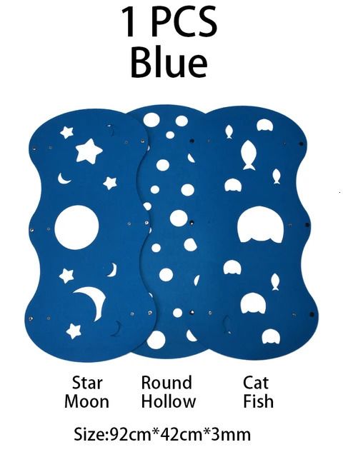 Blue-1pcs stjärna och månen