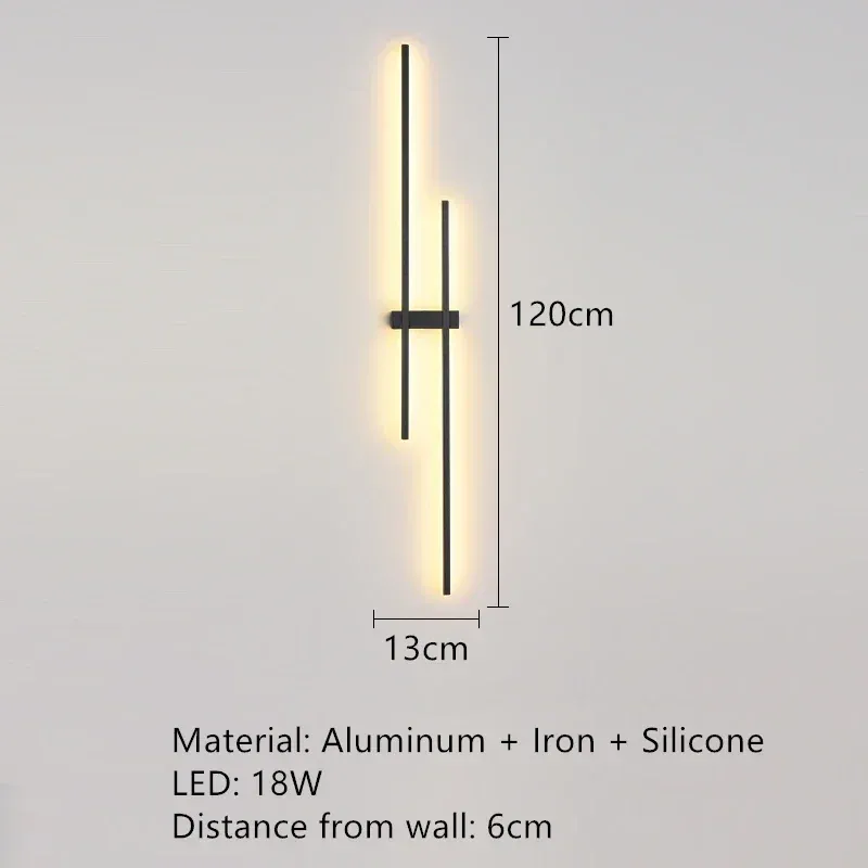 Warm licht b-120cm zwart