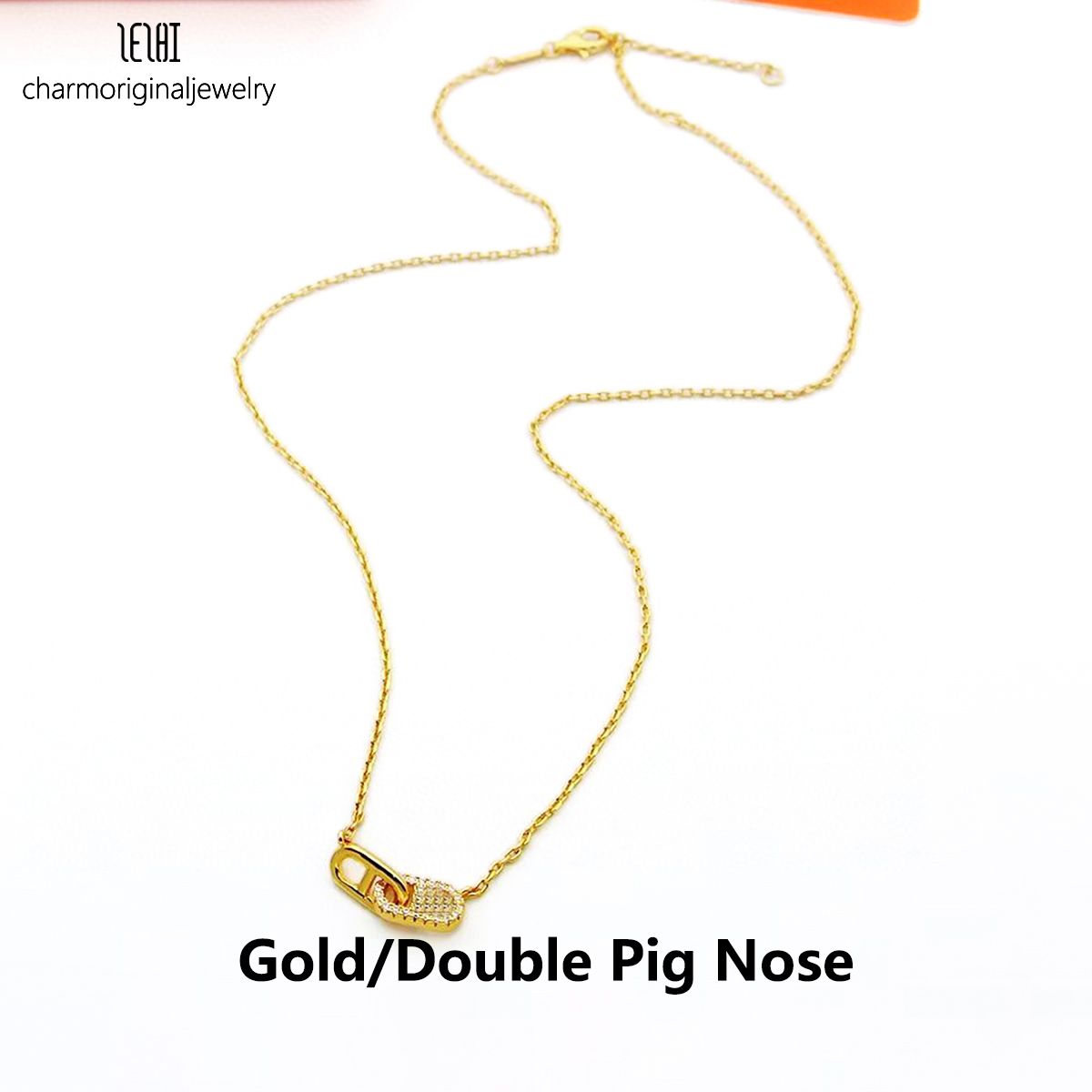 gold double pig nose