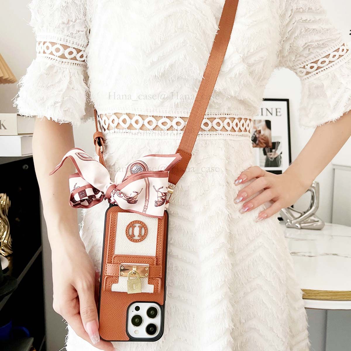 Brown with Light Crossbody Rope