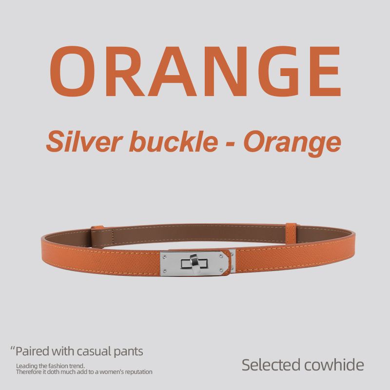 Silver buckle - Orange