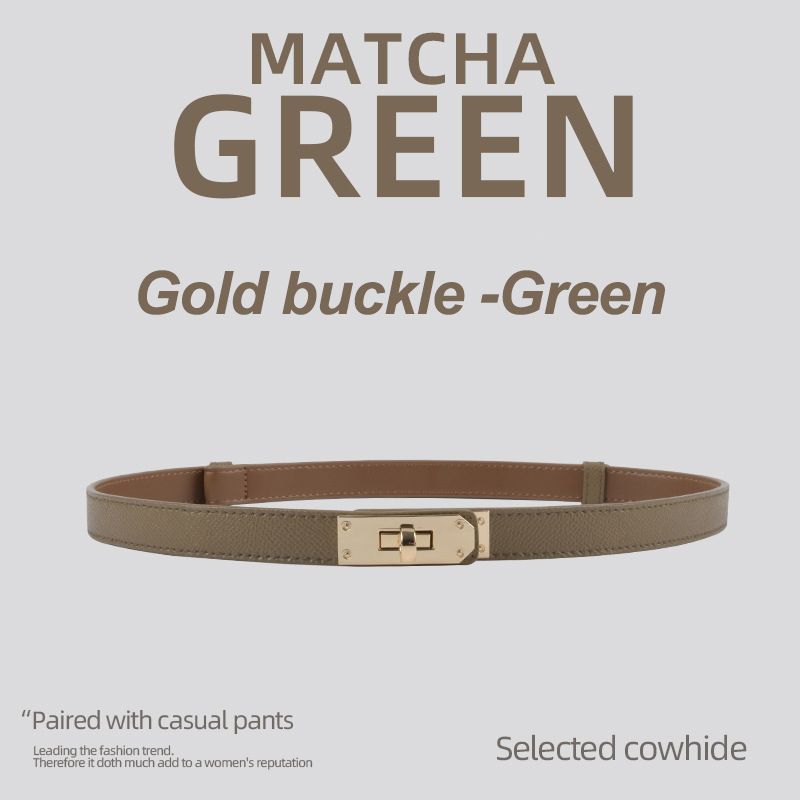Gold buckle -Matcha Green