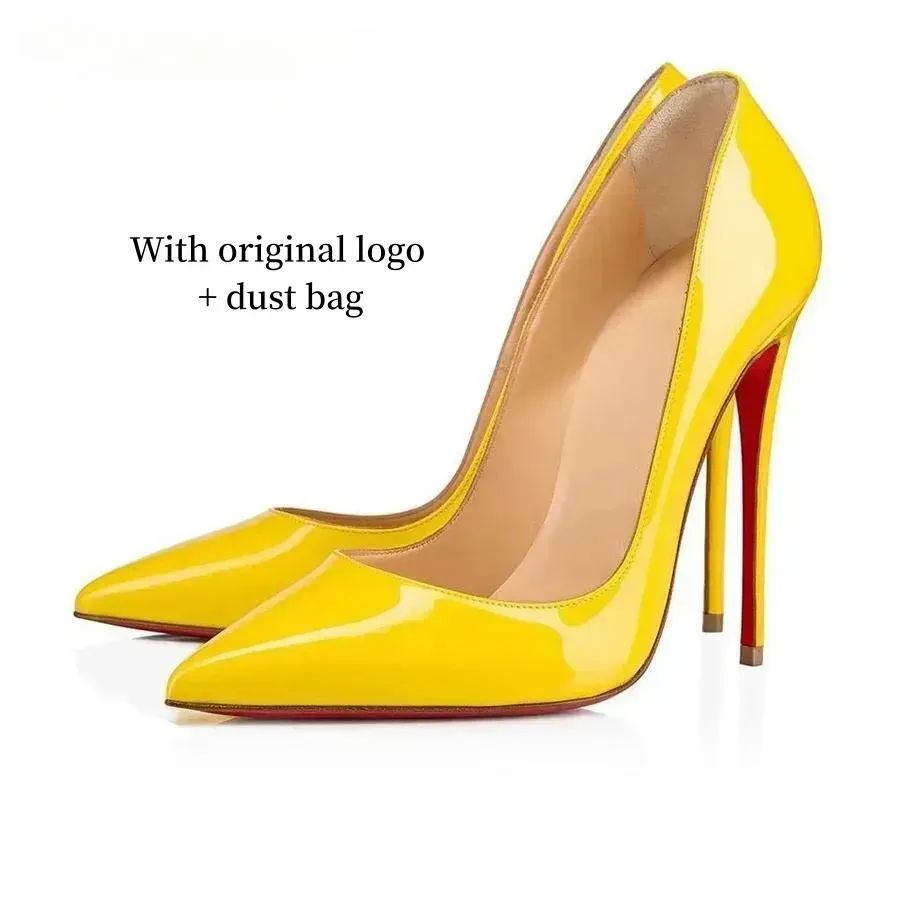 Yellow patent leather