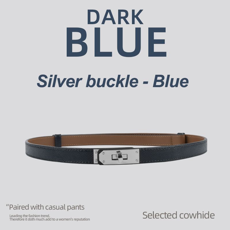 Silver buckle - Blue