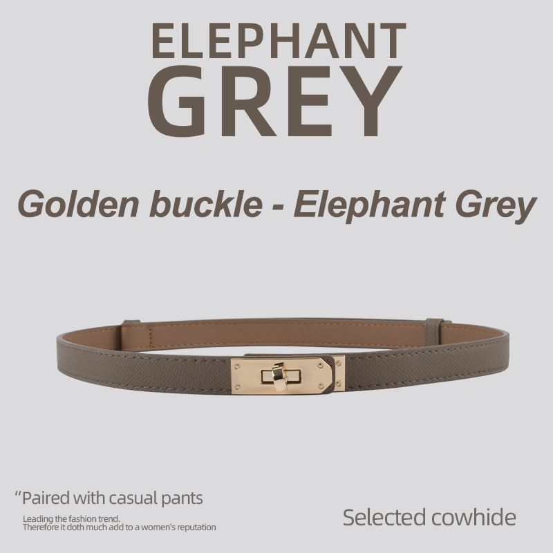 Golden buckle - Elephant Grey
