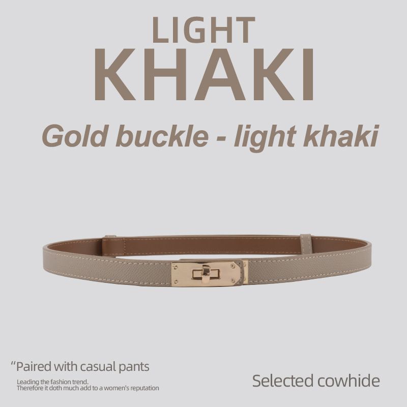 Gold buckle - light khaki