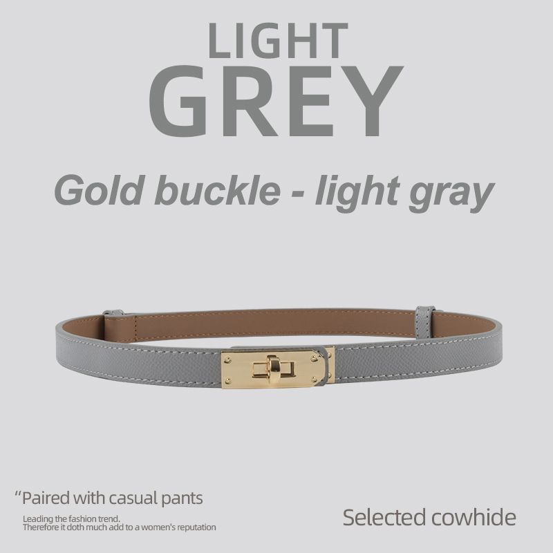 Gold buckle - light gray
