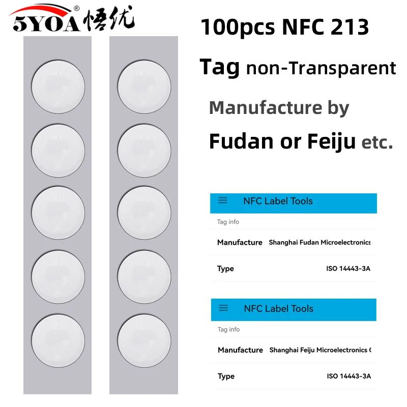 100 stks Tag NFC213