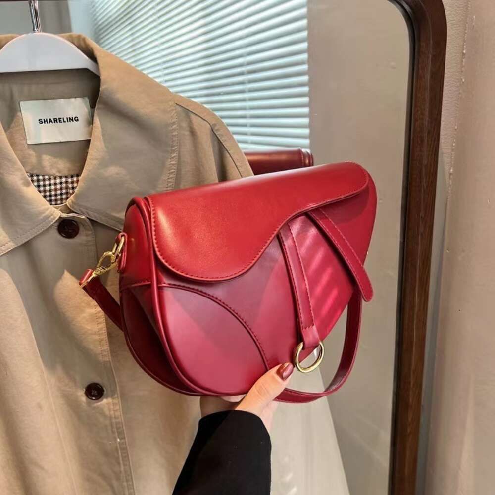 Red saddle bag