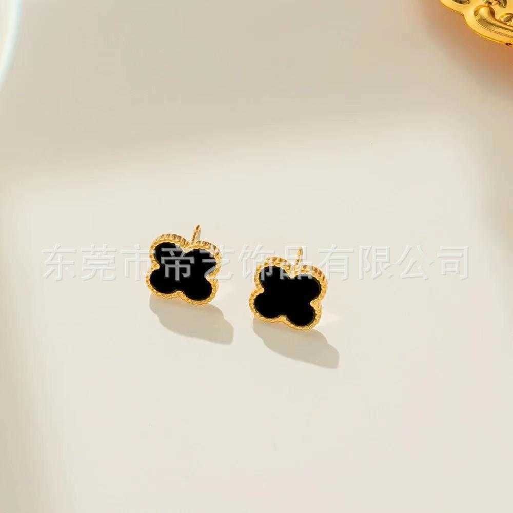 Black Earrings-18k