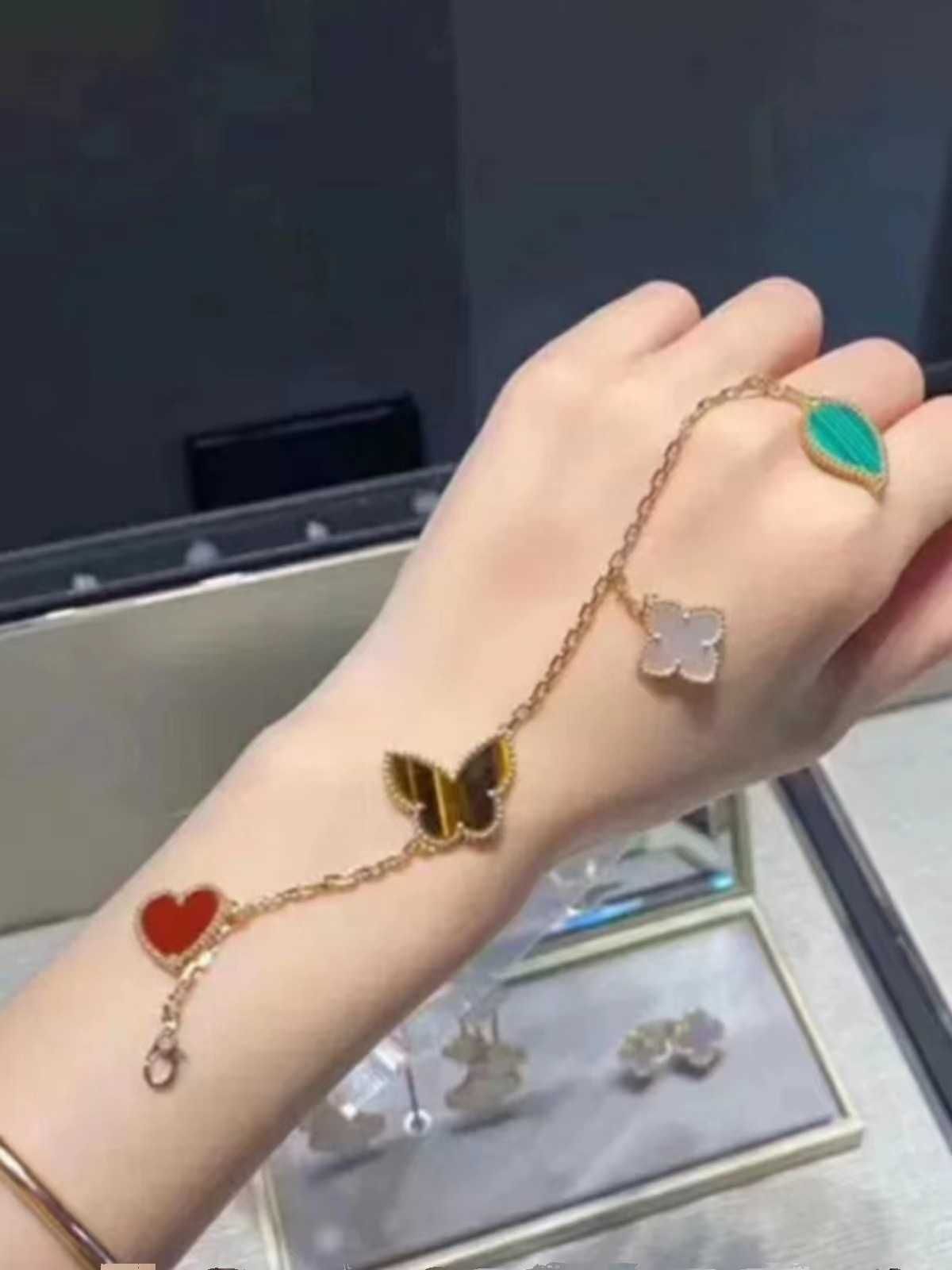 Pulseira de Chaohua de ouro rosa