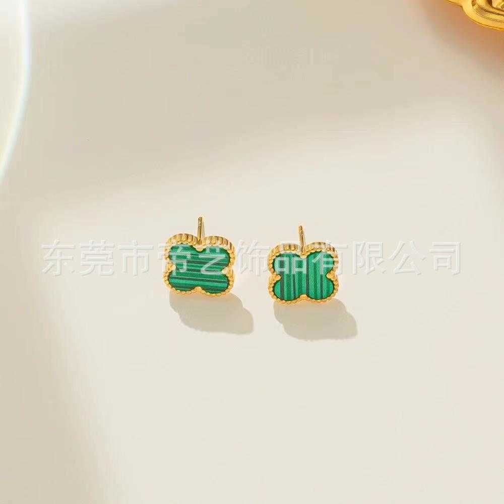 Green Earrings-18k