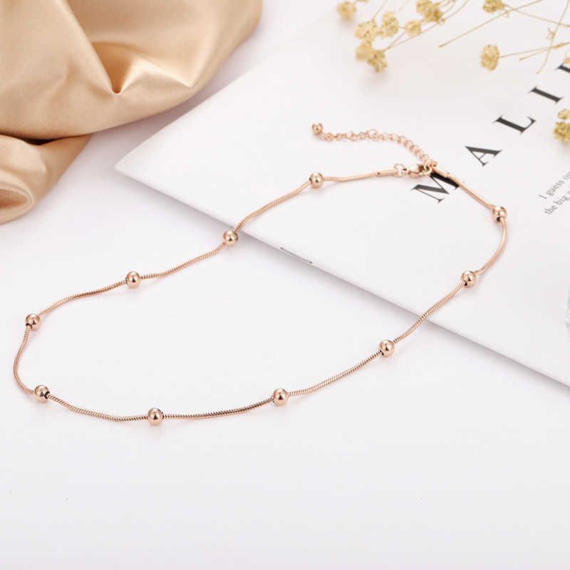 8331 Kralenketting 18k roségoud