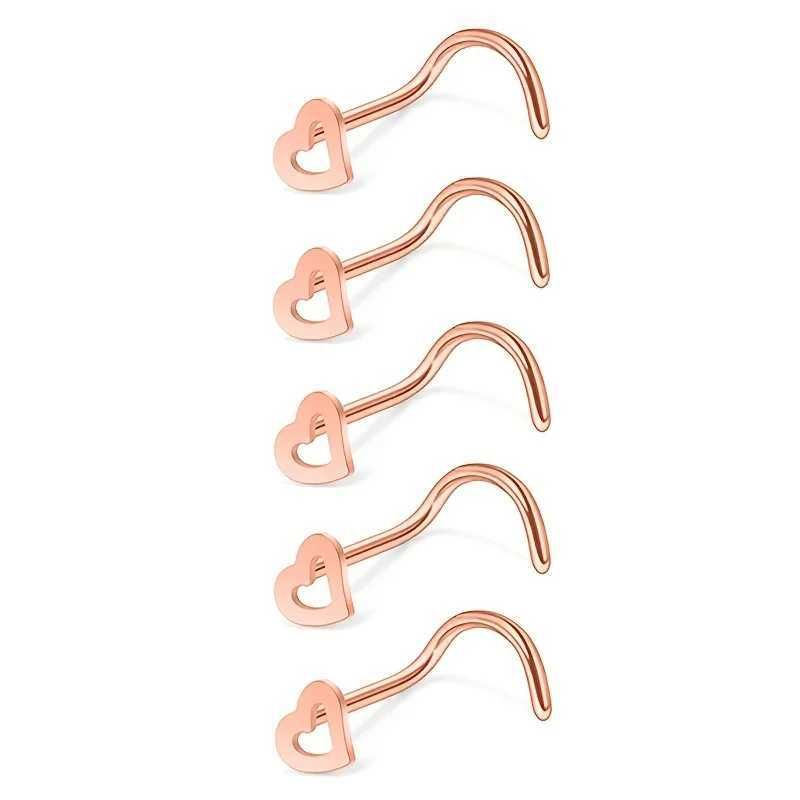 C3-5pcs-Rose Golden-20G-0,8mm-0,03in