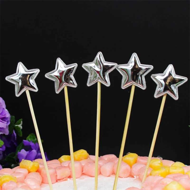 10pcs estrela prateada