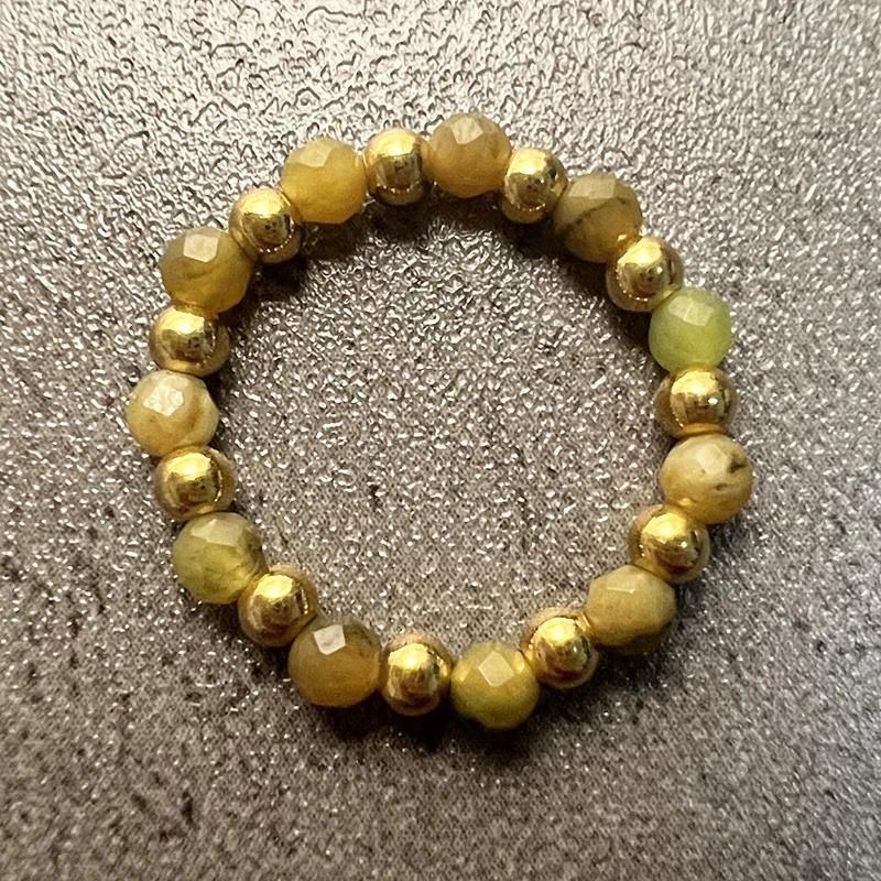 Gold Bead Taiwan Jade