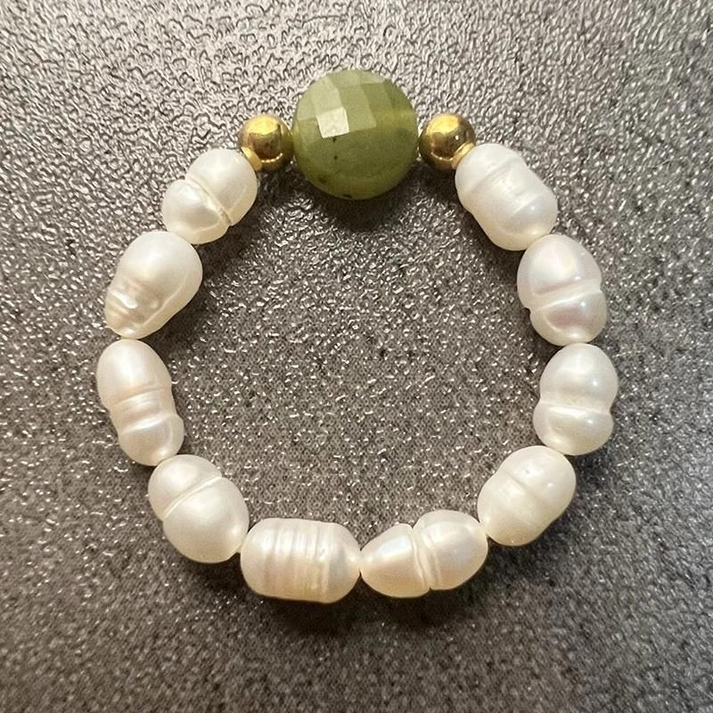 Gold Bead Taiwan Jade Pearl