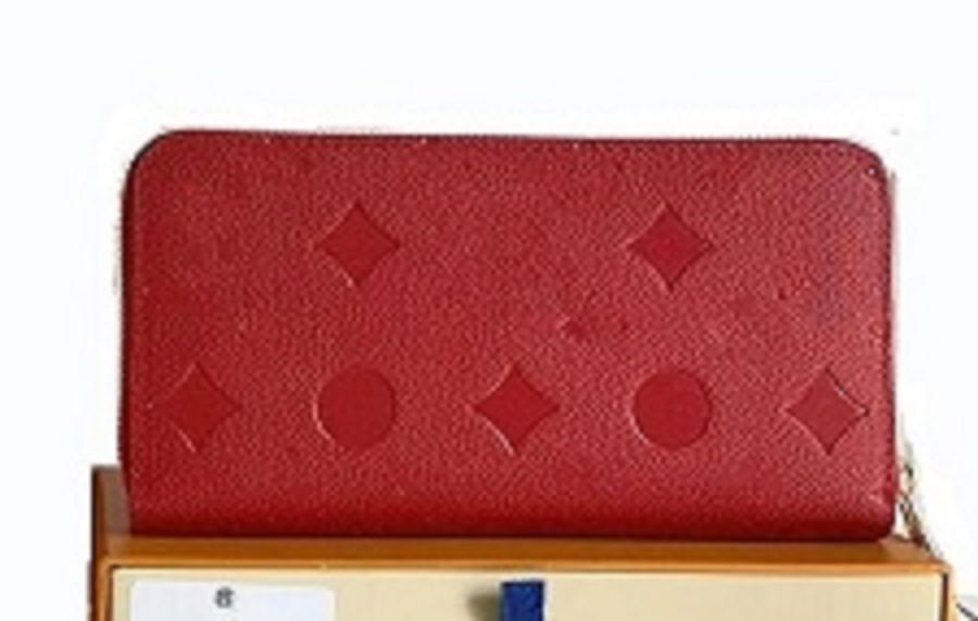 Embossed red wallet