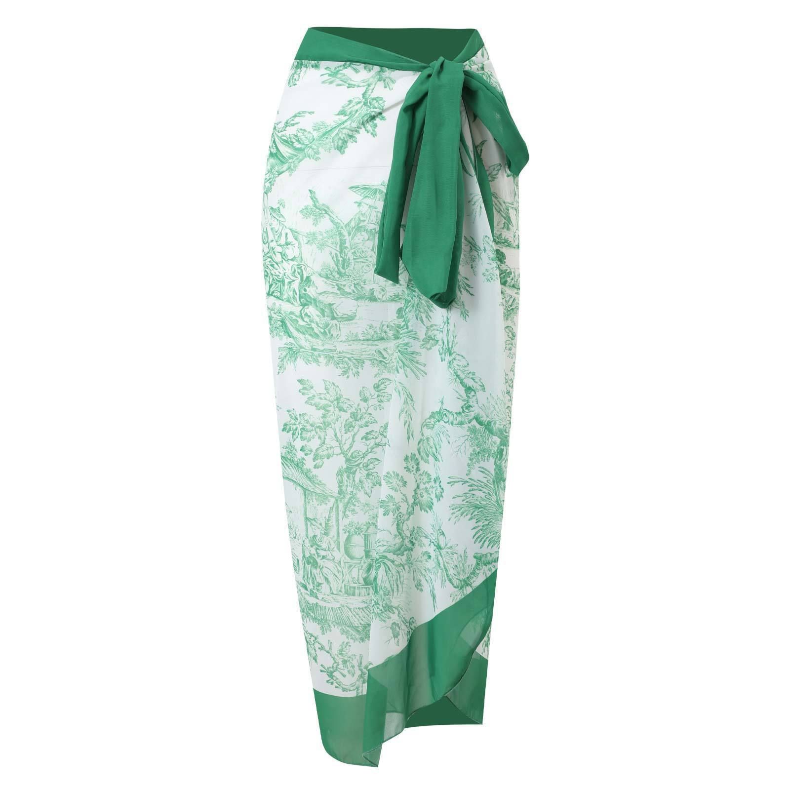 Y80 Green Wrapped Skirt