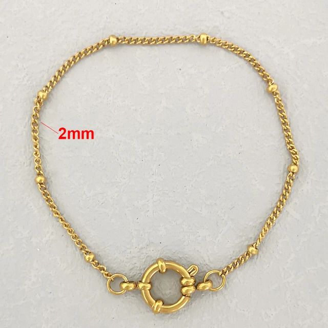 Y9 Guld 2mm-armband 19cm