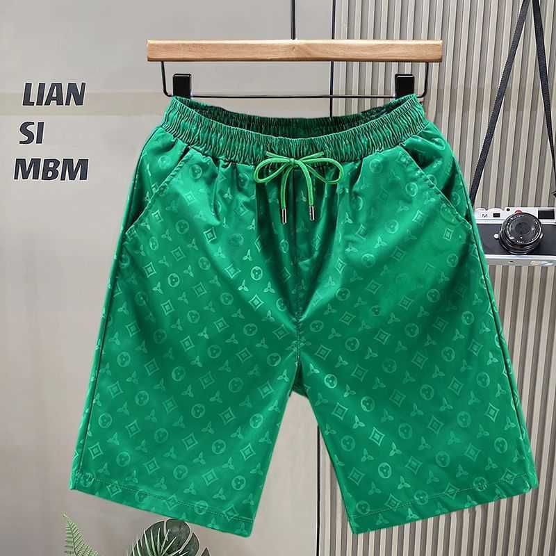 Shorts Three Leaf Flower Green