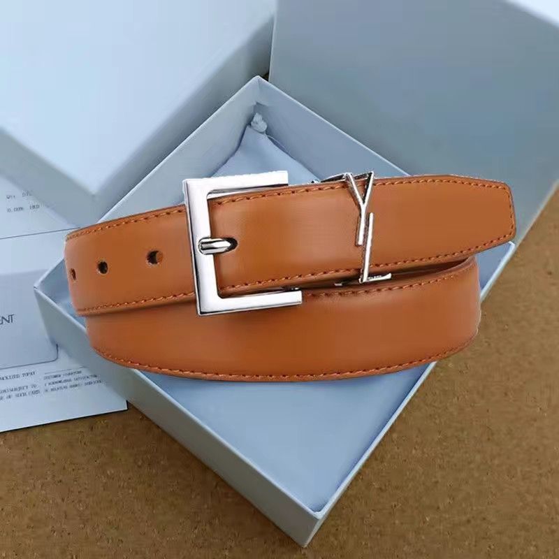 4 Silver Buckle+brown Belt