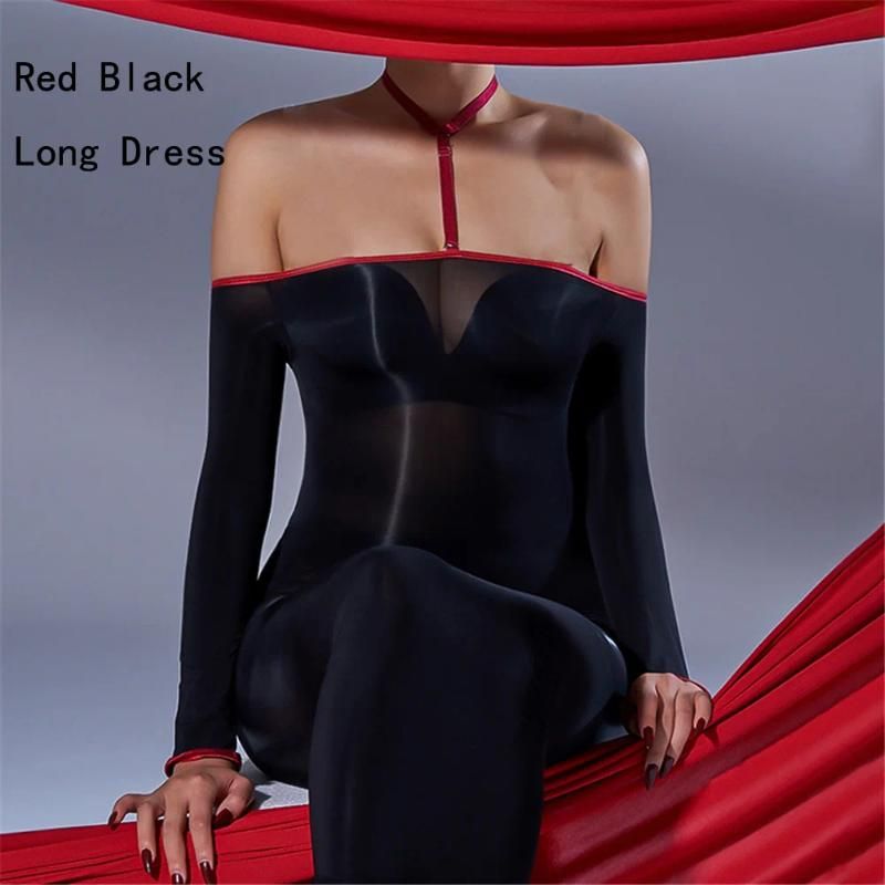 Red Blcak Long Dress
