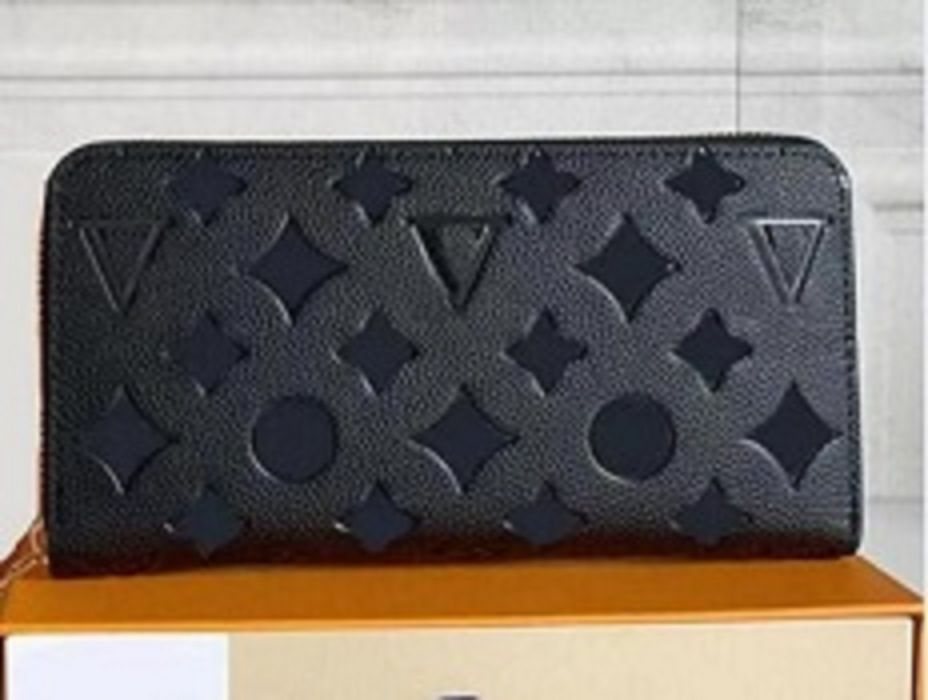 Embossed black wallet