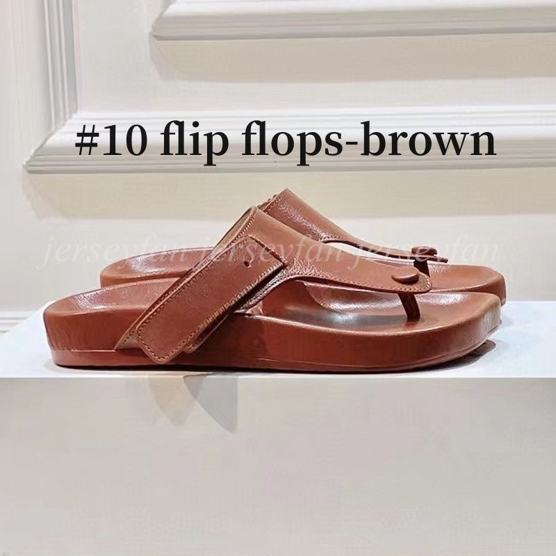 #10 flip flops-brown