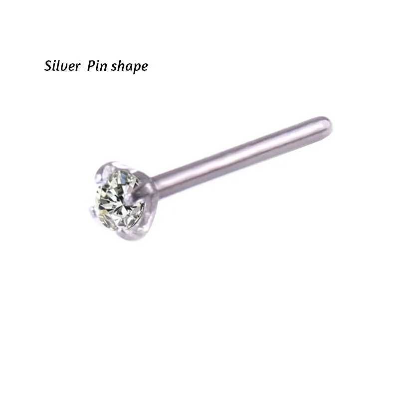 Forme de broche en argent 2,5 mm pierre de gemme