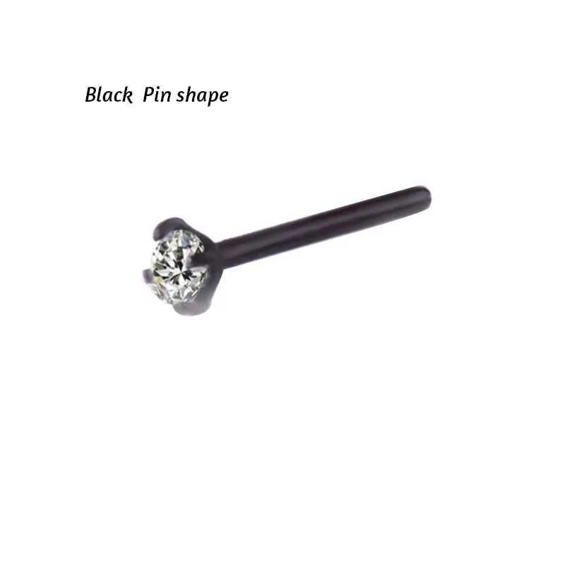 Forme de broche noire de 2,5 mm pierre de gemme