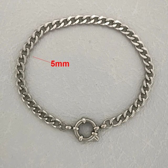 Y10 5mm silver-armband 19cm