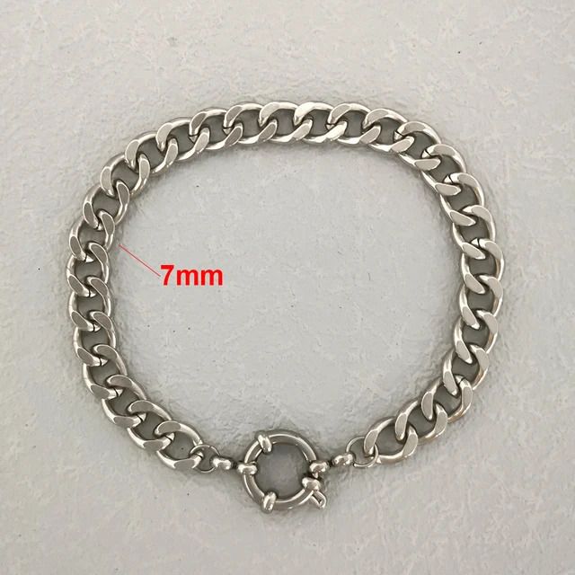 Y10 7mm silver-armband 17cm