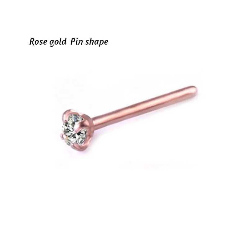 Pièce en or rose Forme de pierre précieuse de 2,5 mm