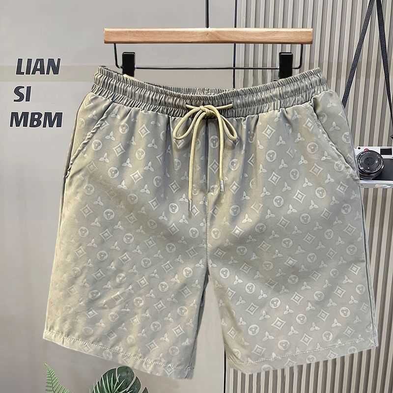 Shorts Three Leaf Flower Grey