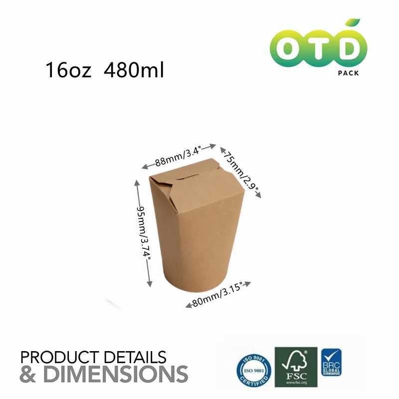 16 oz Kraft Paper-80pcs