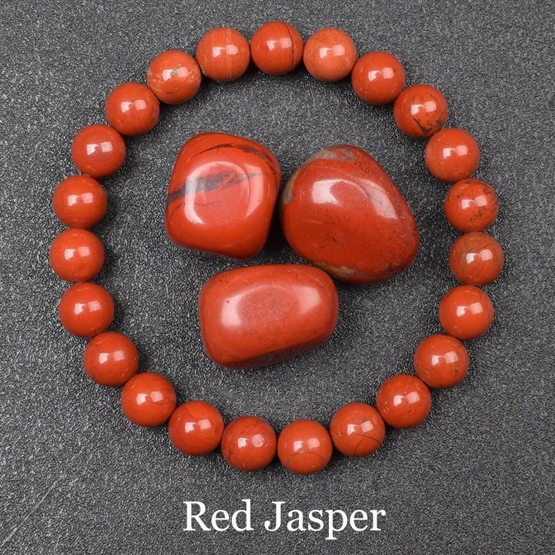 Perles de 8 mm 17cm-6,7 pouces 13 Jasper rouge