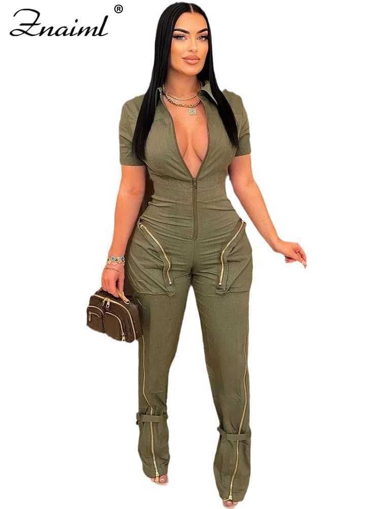 Army Green Jumpsuits