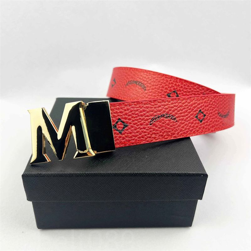 #5 Red + gold buckle