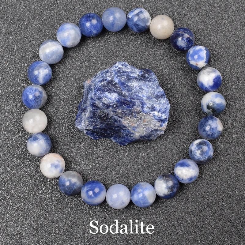 Perles de 8 mm 17cm-6,7 pouces 23 Sodalite