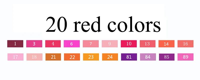 20 red colors