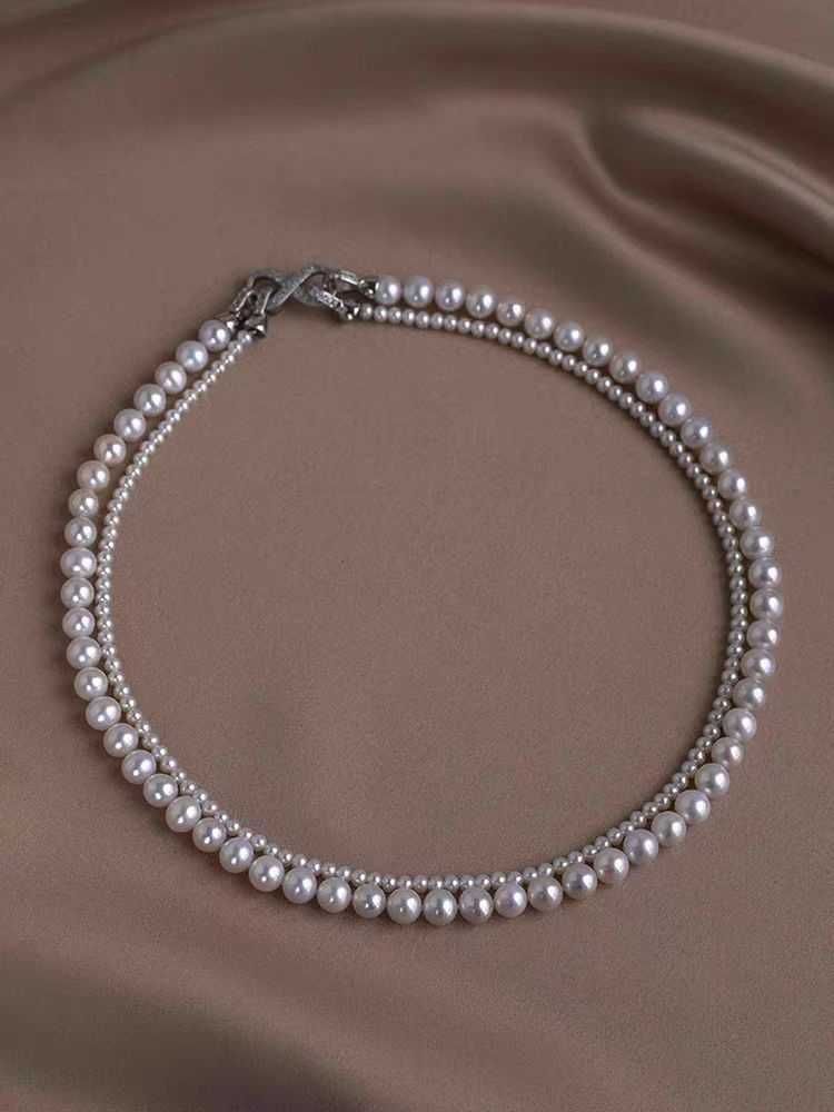 Odłączalny naszyjnik 650 perłowy (platyna