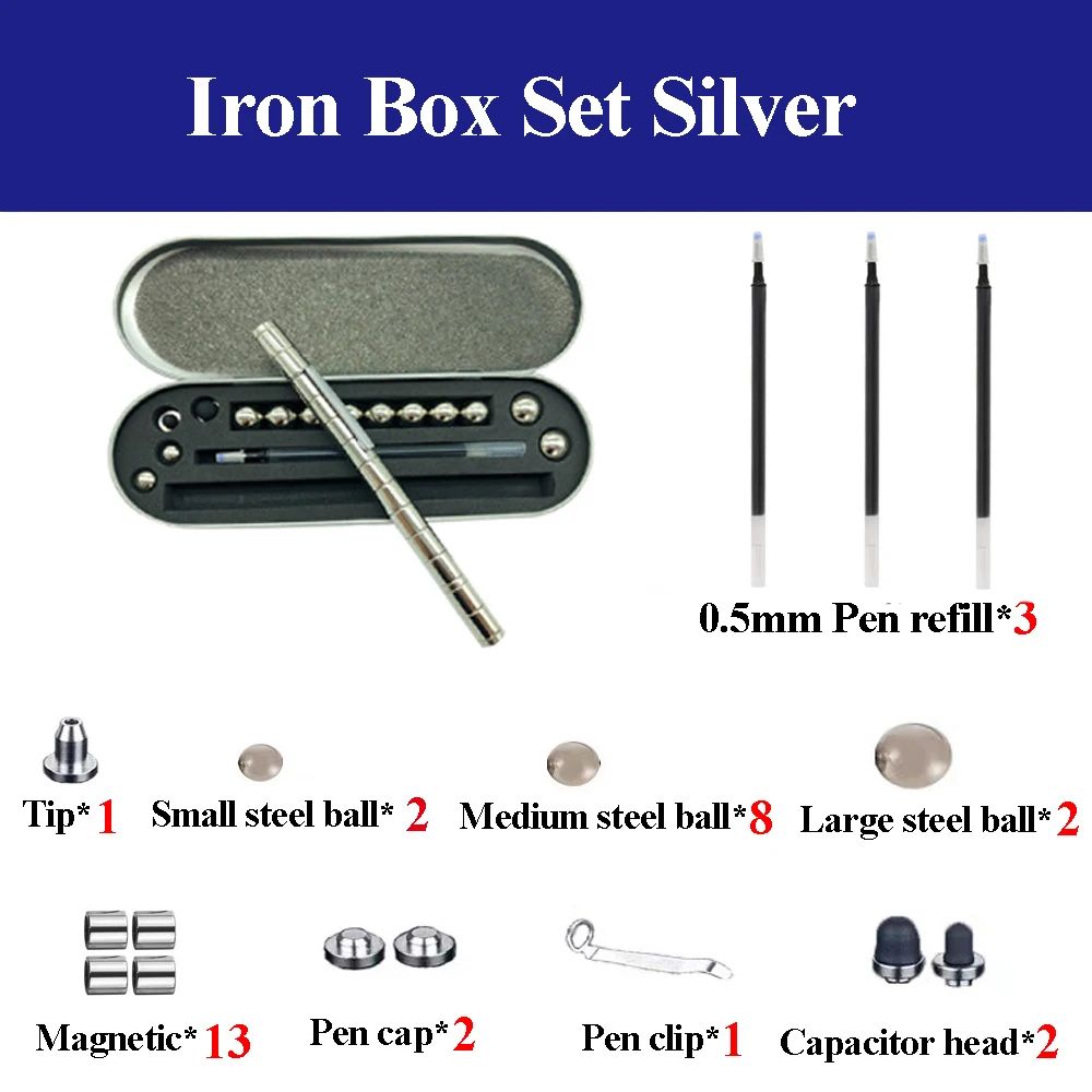 Iron box set zilver