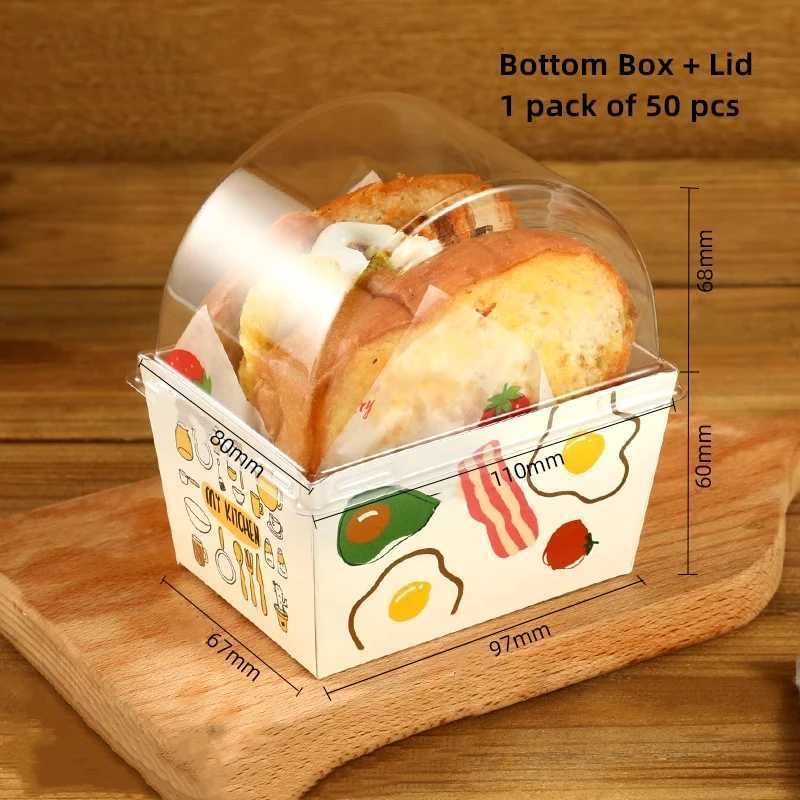 Sandwich-Karton-Box A-50pcs