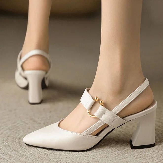 Beige 5 Cm Heel