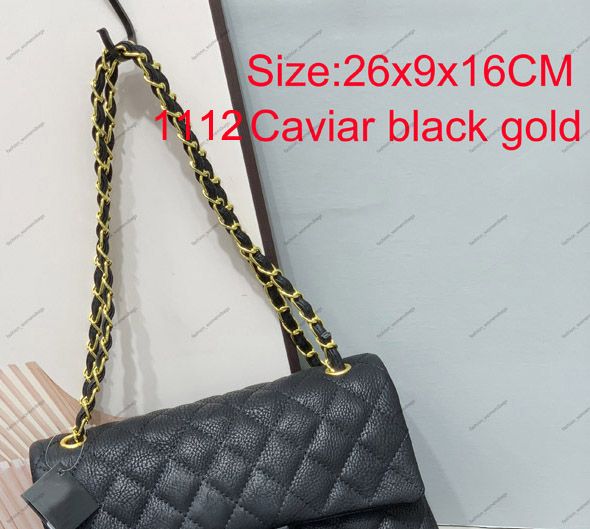 1112 26CM Caviar black gold