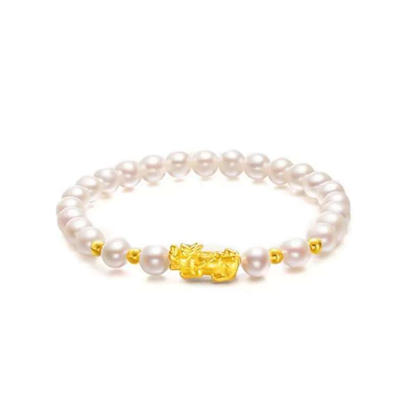 Bracelet Pixiu Golden Pearl