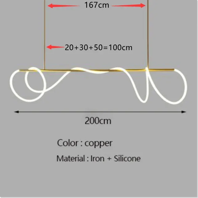 Remote dimming gold 200 cm