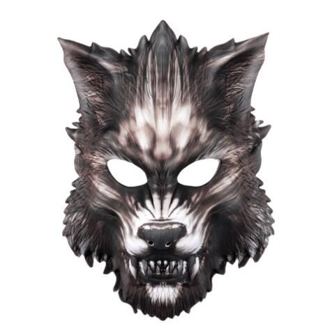 Zwart wolvenmasker