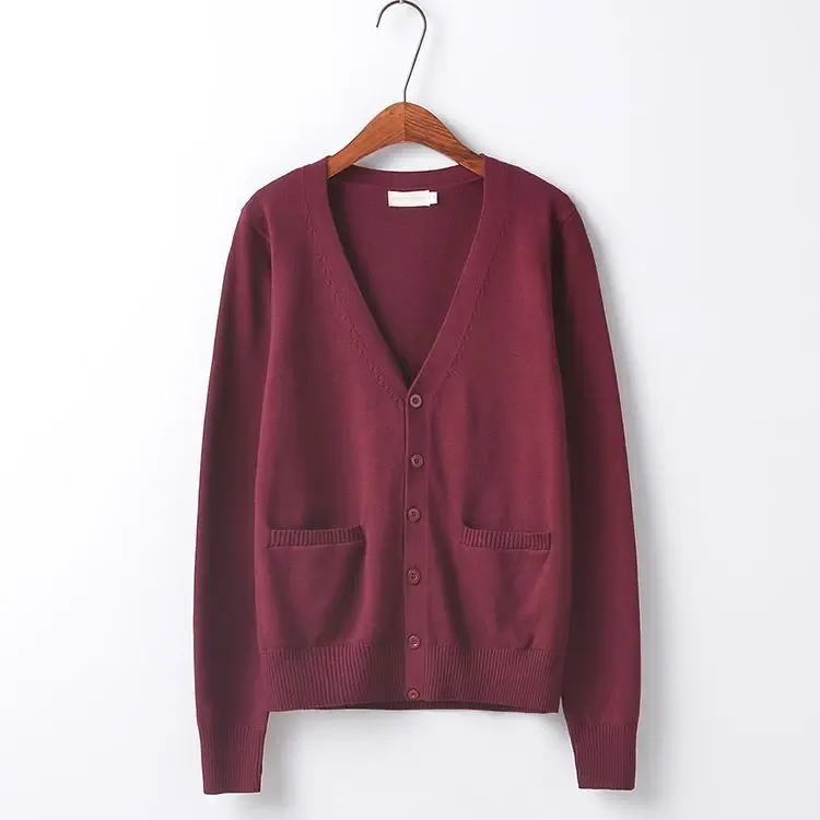 Burgundy cardigans